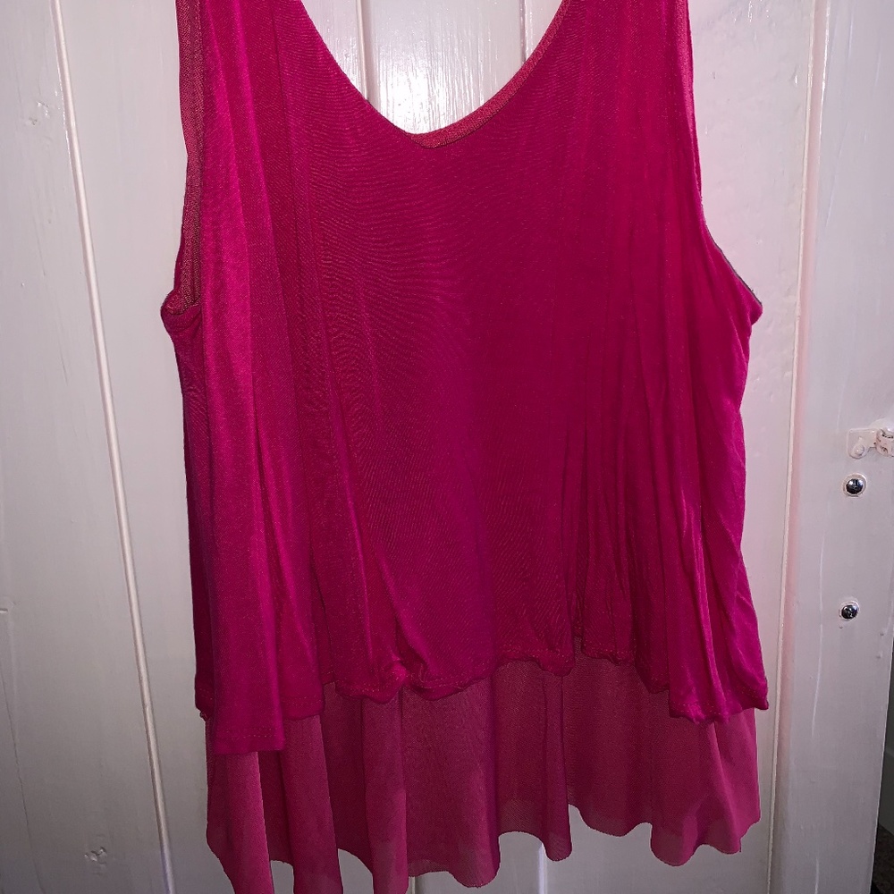 Women’s hot pink sleeveless blouse
